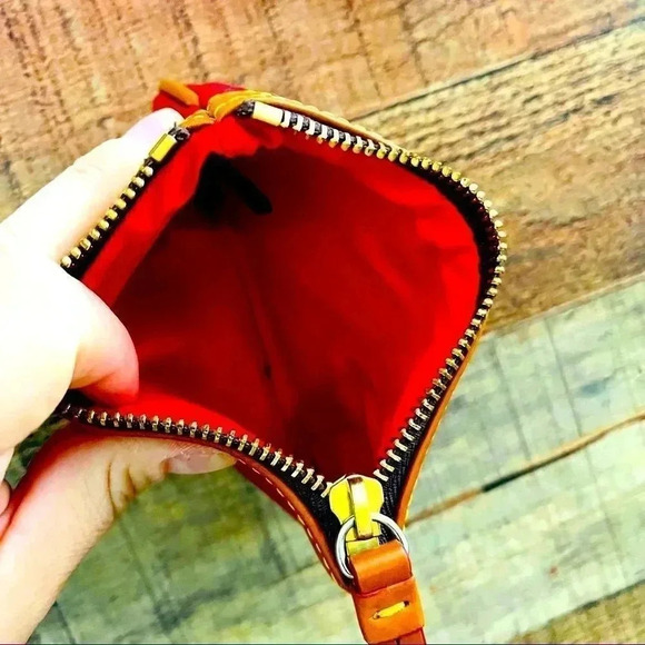 Dooney & Bourke Leather Wristlet in Burgundy - Picture 5 of 5